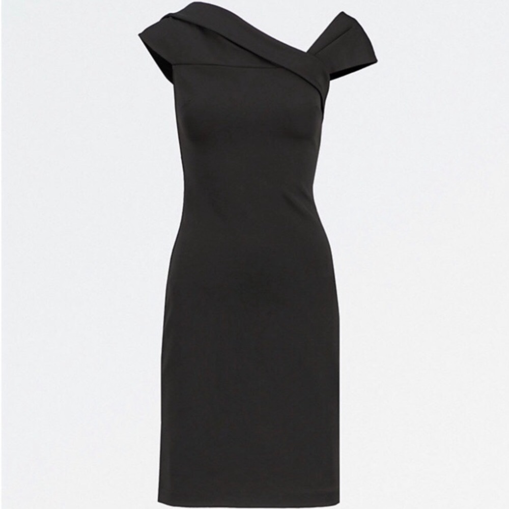 NWT Reiss Lyn off the shoulder black dress